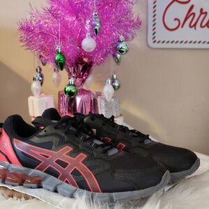 Asics Black and Red Sneakers